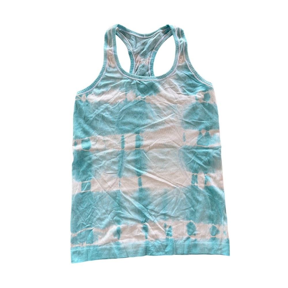 Lululemon SWIFTLY tech Tank 2.0 Tranquil blue White Tie Dye Size 6